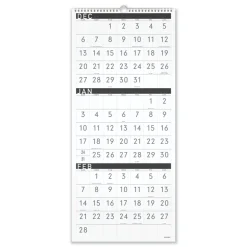 AT-A-GLANCE 15-Month: Dec 2025 to Feb 2027 Three-Month Reference 12 in. x 27 in. Contemporary Artwork/Formatting Wall Calendar - White Sheets