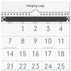 AT-A-GLANCE 15-Month: Dec 2025 to Feb 2027 Three-Month Reference 12 in. x 27 in. Contemporary Artwork/Formatting Wall Calendar - White Sheets