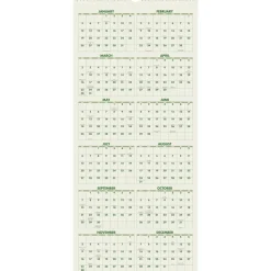 AT-A-GLANCE 14-Month: Dec 2025 to Jan 2027 Three-Month 12 in. x 27 in. Scenic Landscape Photography Wall Calendar - White Sheets