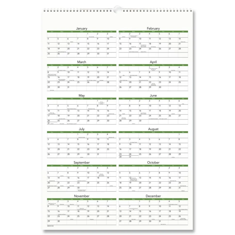 AT-A-GLANCE 12-Month (Jan to Dec): 2026 15.5 in. x 22.75 in. Puppies Photography Puppies Monthly Wall Calendar - White/Multicolor Sheets