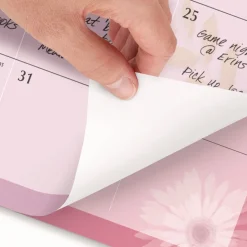 AT-A-GLANCE 12-Month (Jan to Dec): 2026 22 in. x 17 in. Floral Artwork Paper Flowers Desk Pad - Black Binding/Clear Corners