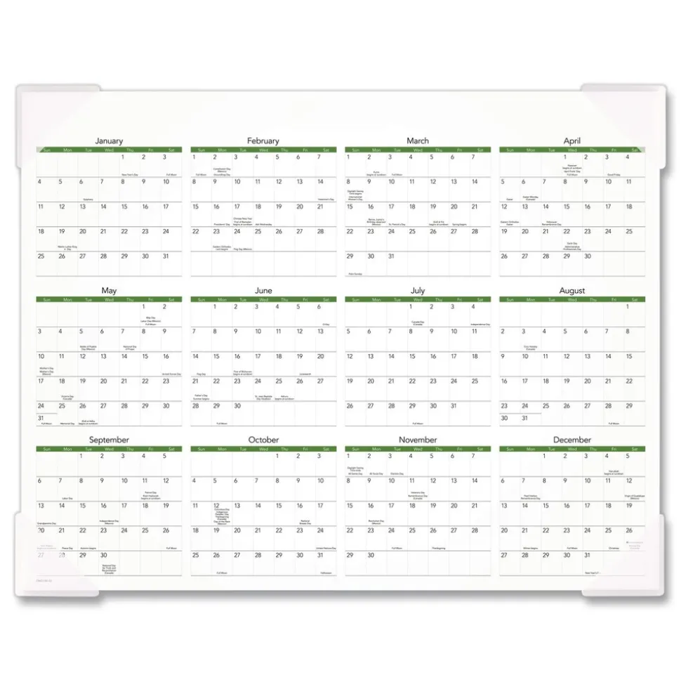 AT-A-GLANCE 12-Month (Jan to Dec): 2026 22 in. x 17 in. Puppies Photography Puppies Monthly Desk Pad Calendar - White Sheets, Clear Corners