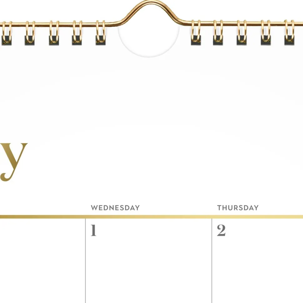 AT-A-GLANCE WorkStyle 15 in. x 12 in. 12-Month (Jan to Dec) 2025 Monthly Wall Calendar - White/Gold Sheets