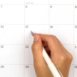 AT-A-GLANCE WorkStyle 15 in. x 12 in. 12-Month (Jan to Dec) 2025 Monthly Wall Calendar - White/Gold Sheets