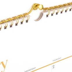 AT-A-GLANCE WorkStyle 15 in. x 12 in. 12-Month (Jan to Dec) 2025 Monthly Wall Calendar - White/Gold Sheets