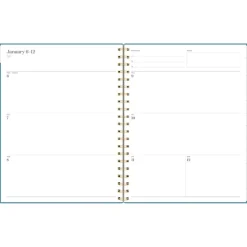 AT-A-GLANCE Workstyle 11 in. x 9.38 in. 12-Month (Jan to Dec) 2025 Geometric Artwork Weekly/Monthly Planner - Blue/Gold Cover
