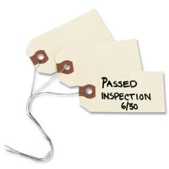 Avery 12606 5.25 in. x 2.63 in. 11.5 pt Stock Double Wired Shipping Tags - Manila (1000/Box)