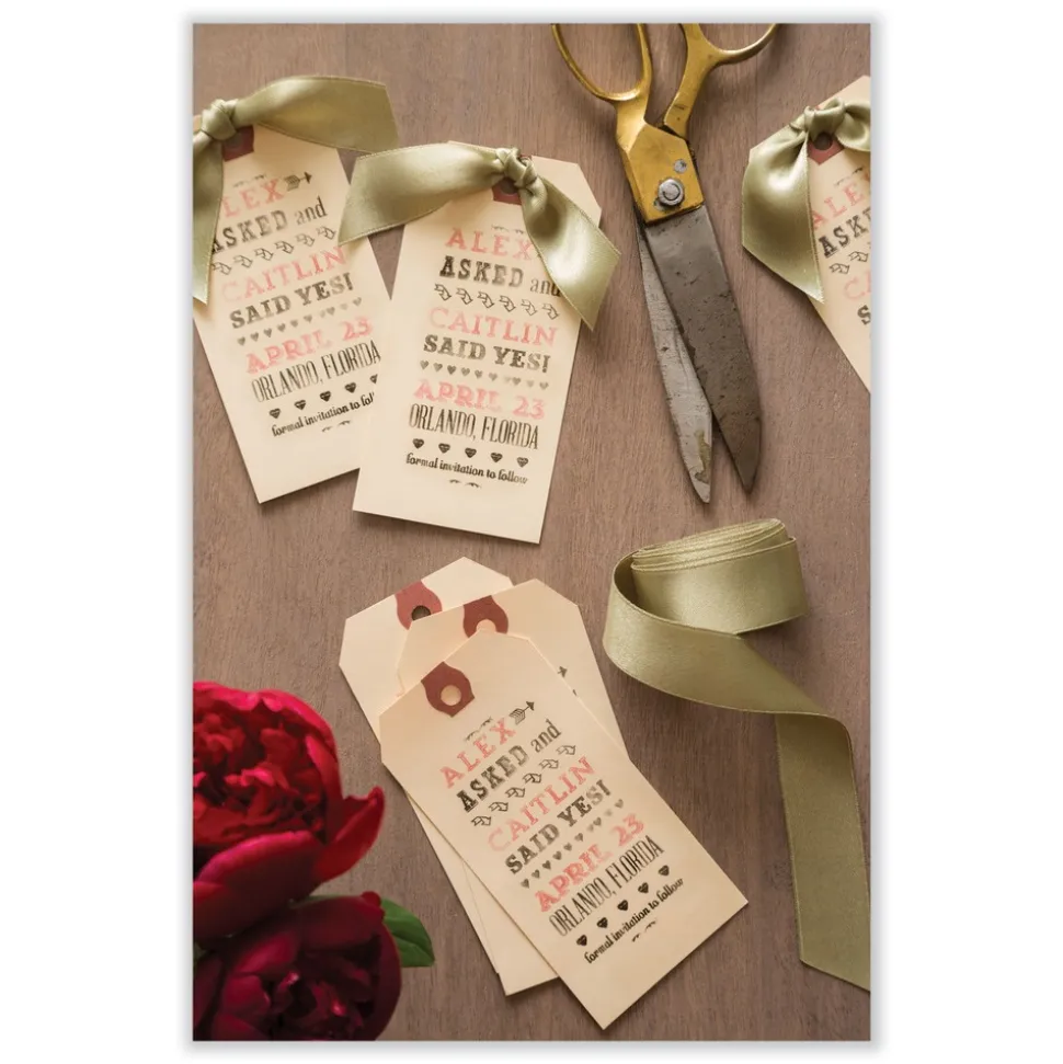 Avery 12606 5.25 in. x 2.63 in. 11.5 pt Stock Double Wired Shipping Tags - Manila (1000/Box)