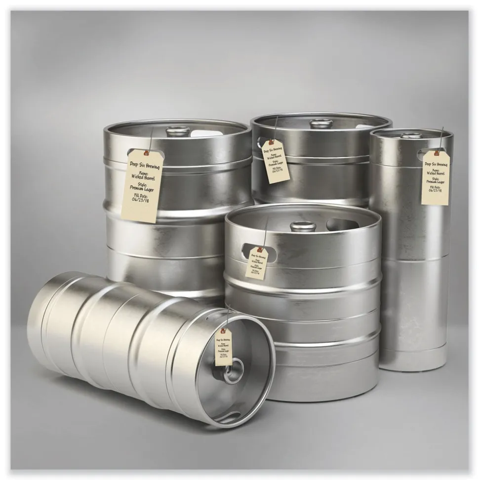 Avery 12606 5.25 in. x 2.63 in. 11.5 pt Stock Double Wired Shipping Tags - Manila (1000/Box)