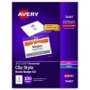 Avery 74461 3.5 in. x 2.25 in. Top Load Clip-Style Badge Holder with Laser/Inkjet Insert - White (100/Box)
