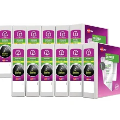 Avery 3 EZD Rings 2 in. Capacity 11 in. x 8.5 in. Durable View Binder with DuraHinge - White (12/Carton)