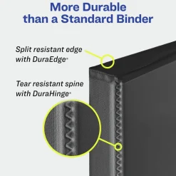 Avery 3 EZD Rings 2 in. Capacity 11 in. x 8.5 in. Durable View Binder with DuraHinge - White (12/Carton)