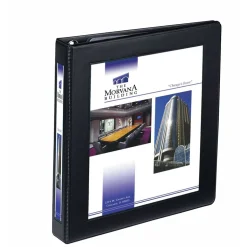 Avery 11 in. x 8.5 in. 1 in. Capacity 3 Rings Framed View Heavy-Duty Binders - Black (12/Carton)