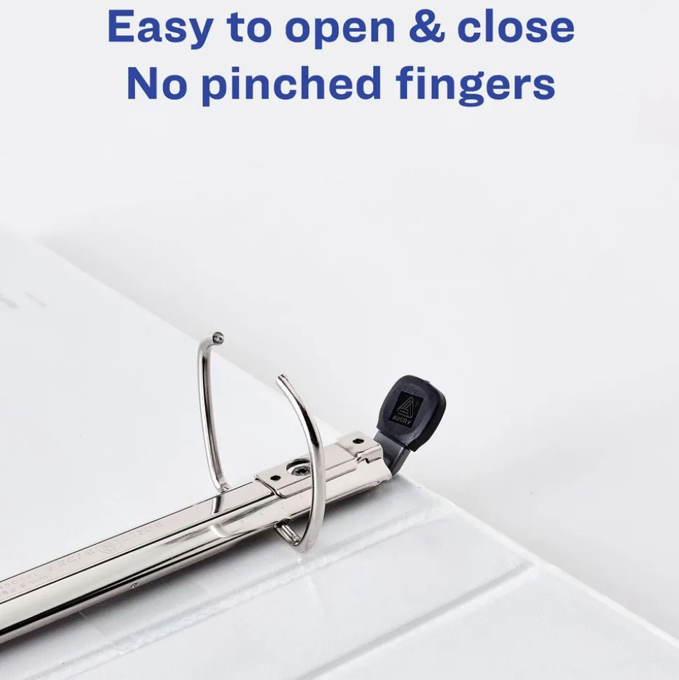 Avery 11 in. x 8.5 in. 1 in. Capacity 3 Rings Framed View Heavy-Duty Binders - Black (12/Carton)