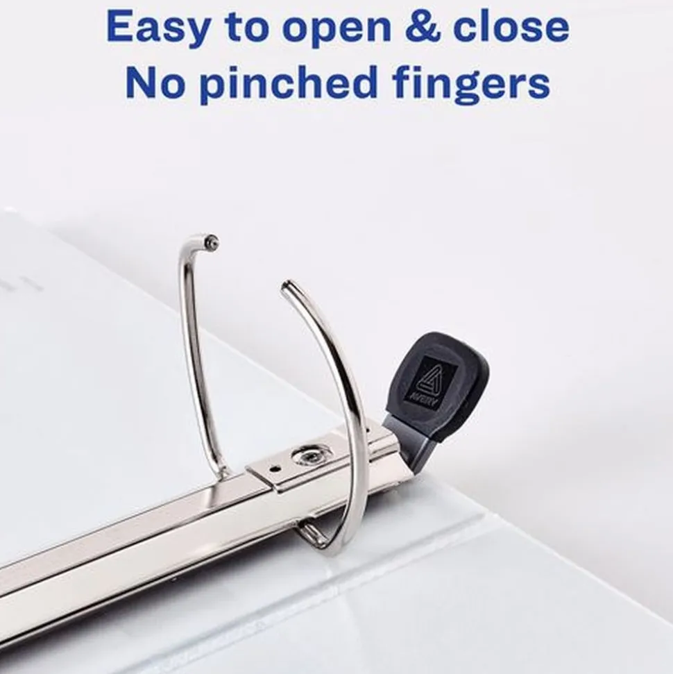 Avery 11 in. x 8.5 in. 3 Rings 3 in. Capacity Heavy-Duty View Binder with DuraHinge and Locking One Touch EZD Rings - White (4/Carton)