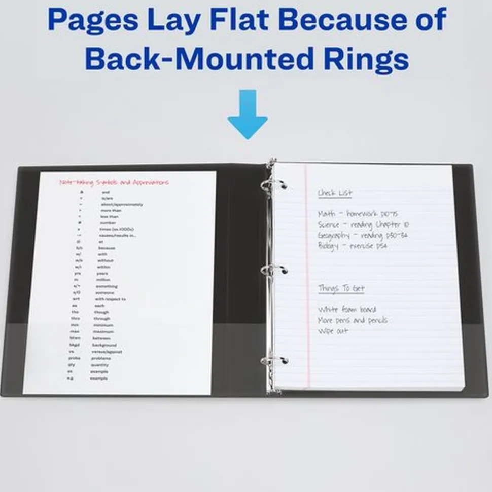 Avery 11 in. x 8.5 in. 3 Rings 3 in. Capacity Heavy-Duty View Binder with DuraHinge and Locking One Touch EZD Rings - White (4/Carton)
