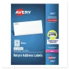 Avery 0.5 in. x 1.75 in. Address Labels with Sure Feed Technology for Laser Printers - White (80/Sheet, 250 Sheets/Box)