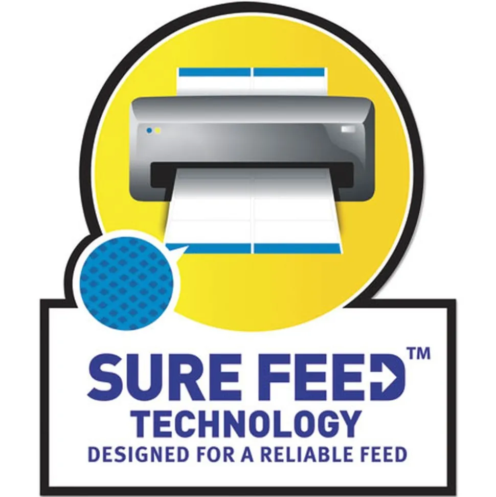 Avery 0.5 in. x 1.75 in. Address Labels with Sure Feed Technology for Laser Printers - White (80/Sheet, 250 Sheets/Box)