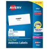 Avery 1.33 in. x 4 in. Easy Peel Address Labels with Sure Feed Technology for Laser Printers - White (14/Sheet, 250 Sheets/Box)