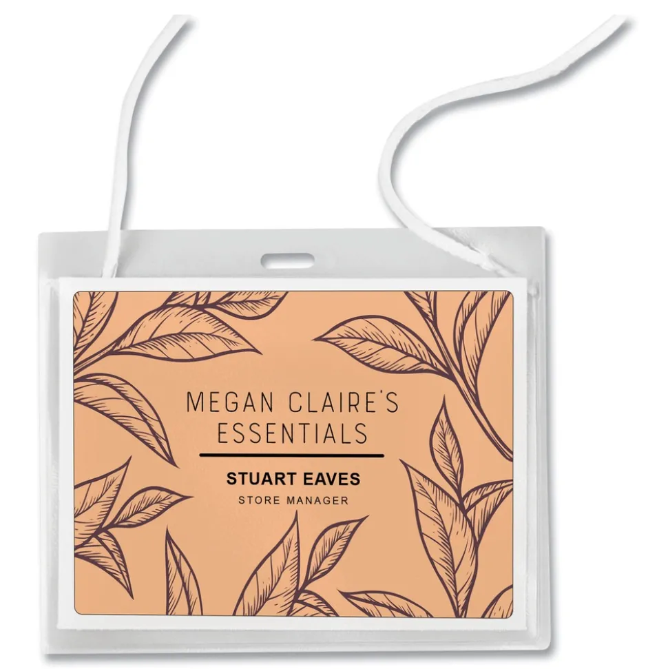 Avery 4 in. x 3 in. Horizontal Secure Top Hanging-Style Badge Holders - Clear (100/Box)