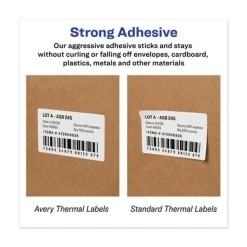 Avery 4 in. x 6 in. Multipurpose Thermal Labels - White (220/Roll, 4 Rolls/Box)