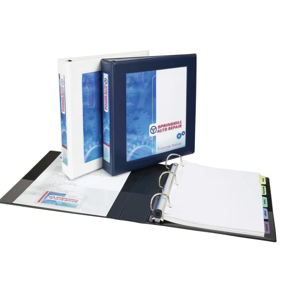 Avery 11 in. x 8.5 in. 3-Ring Framed View Heavy-Duty Binders with 1 in. Capacity - Navy Blue (12/Carton)