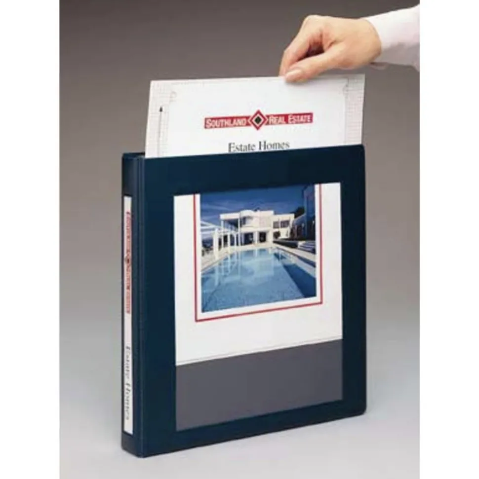 Avery 11 in. x 8.5 in. 3-Ring Framed View Heavy-Duty Binders with 1 in. Capacity - Navy Blue (12/Carton)