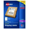 Avery 5.5 in. x 8.5 in. Shipping Labels-Bulk Packs for Inkjet/Laser Printers - White (2/Sheet, 250 Sheets/Box)