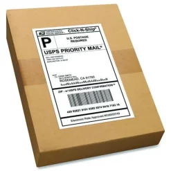 Avery 5.5 in. x 8.5 in. Shipping Labels-Bulk Packs for Inkjet/Laser Printers - White (2/Sheet, 250 Sheets/Box)
