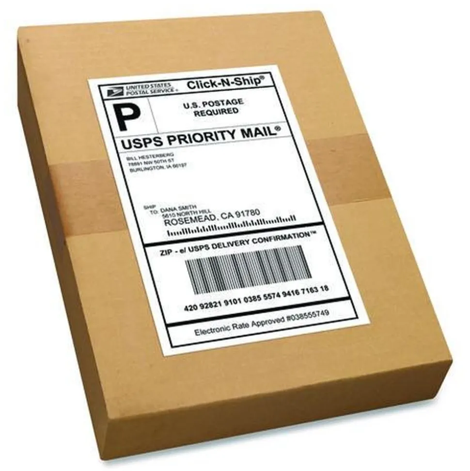 Avery 5.5 in. x 8.5 in. Shipping Labels-Bulk Packs for Inkjet/Laser Printers - White (2/Sheet, 250 Sheets/Box)