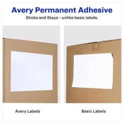 Avery 5.5 in. x 8.5 in. Shipping Labels-Bulk Packs for Inkjet/Laser Printers - White (2/Sheet, 250 Sheets/Box)