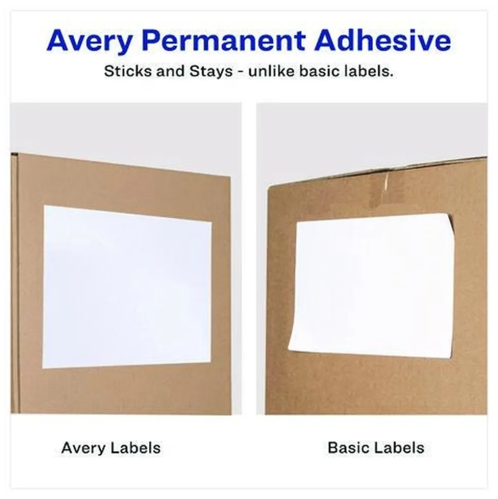 Avery 5.5 in. x 8.5 in. Shipping Labels-Bulk Packs for Inkjet/Laser Printers - White (2/Sheet, 250 Sheets/Box)