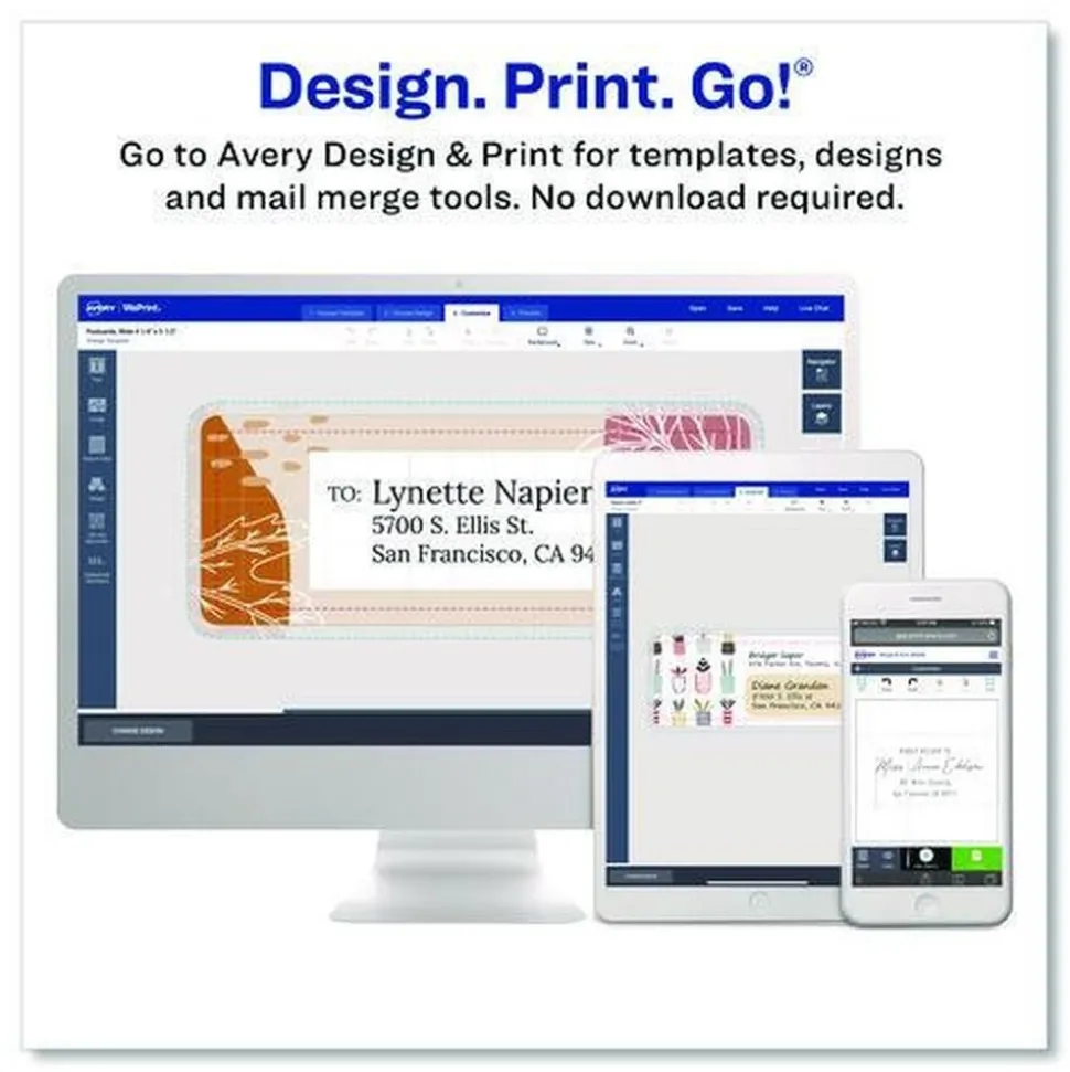 Avery 5.5 in. x 8.5 in. Shipping Labels-Bulk Packs for Inkjet/Laser Printers - White (2/Sheet, 250 Sheets/Box)