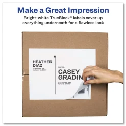 Avery 8.5 in. x 11 in. Shipping Labels with TrueBlock Technology for Inkjet/Laser Printers - White (500/Box)