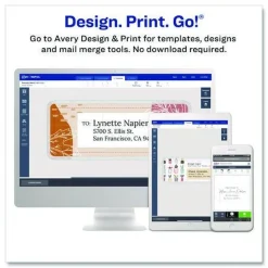 Avery 3.5 in. x 5 in. Shipping Labels-Bulk Packs for Inkjet/Laser Printers - White (4/Sheet, 250 Sheets/Box)