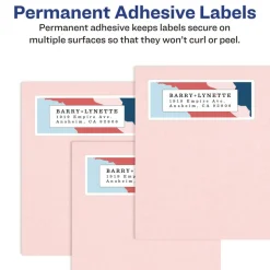 Avery 2 in. x 4 in. Shipping Labels-Bulk Packs for Inkjet/Laser Printers - White (10/Sheet, 250 Sheets/Box)