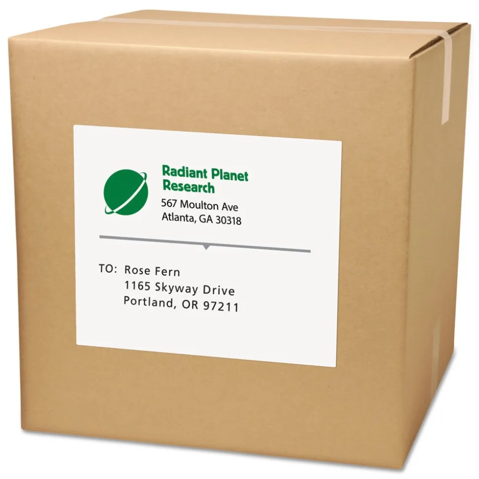 Avery 8.5 in. x 11 in. Shipping Labels-Bulk Packs for Inkjet/Laser Printers - White (250/Box)