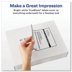 Avery 5.5 in. x 8.5 in. Shipping Labels with TrueBlock Technology for Inkjet/Laser Printers - White (2/Sheet, 500 Sheets/Box)
