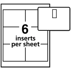 Avery 4 in. x 3 in. Top Load Clip-Style Name Badge Holder with Laser/Inkjet Insert - White (40/Box)
