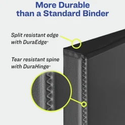 Avery 3 One Touch EZD Rings 2 in. Capacity 11 in. x 8.5 in. Heavy-Duty View Binder with DuraHinge - Purple (6/Carton)