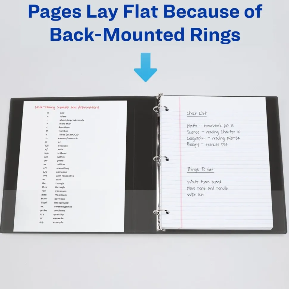 Avery 3 Slant Rings 1 in. Capacity 11 in. x 8.5 in. Durable View Binder with DuraHinge - White (12/Carton)