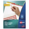 Avery Index Maker 11 in. x 8.5 in. 8-Tab Traditional Color Print and Apply Clear Label Dividers - Assorted (25/Box)