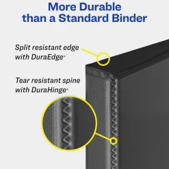 Avery One Touch EZD Rings 3 Rings 2 in. Capacity 11 in. x 8.5 in. Heavy-Duty DuraHinge View Binder - White (6/Carton)
