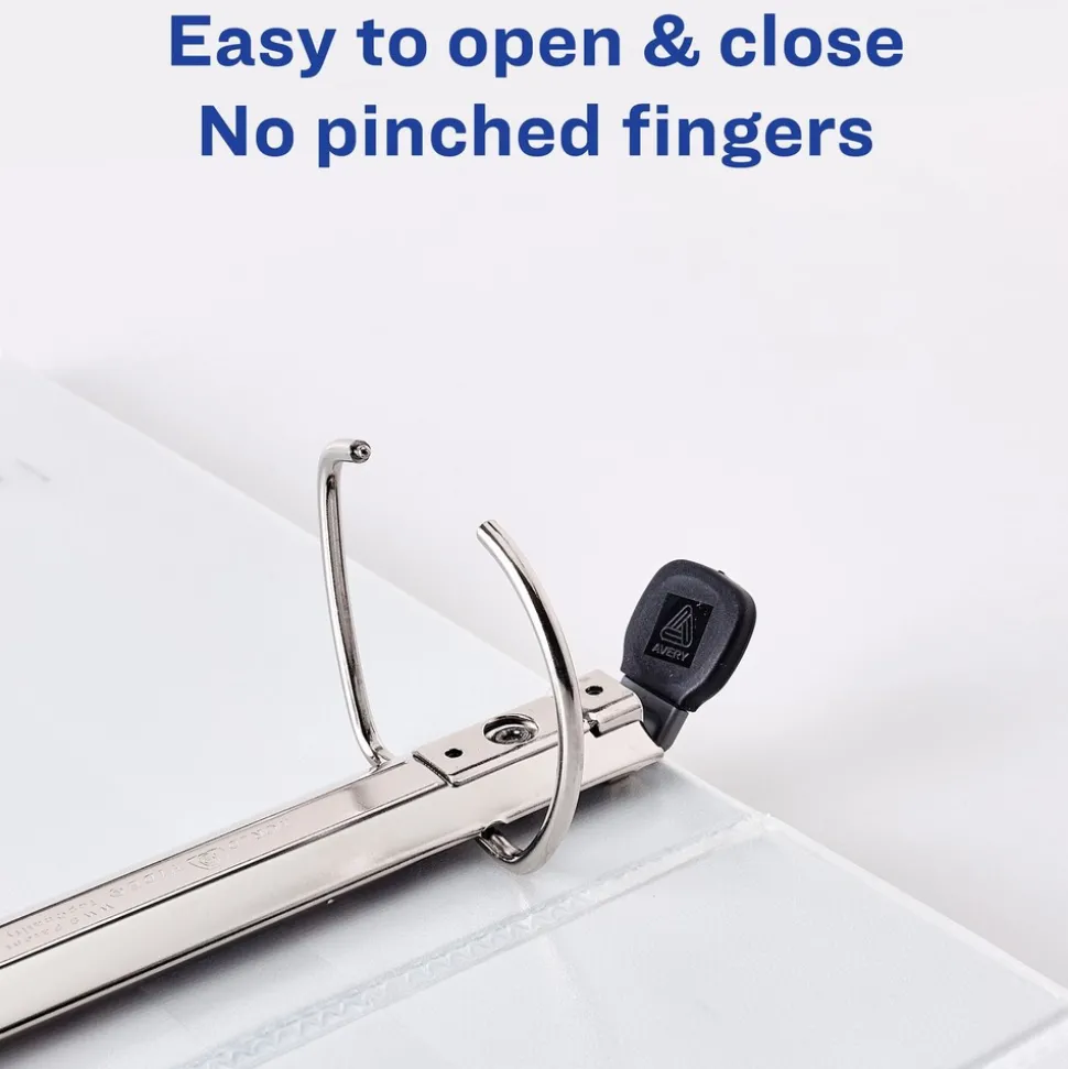 Avery One Touch EZD Rings 3 Rings 2 in. Capacity 11 in. x 8.5 in. Heavy-Duty DuraHinge View Binder - White (6/Carton)