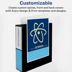 Avery One Touch EZD Rings 3 Rings 1 in. Capacity 11 in. x 8.5 in. Heavy-Duty DuraHinge View Binder - Red (12/Carton)