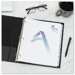 Avery Print-On 11 in. x 8.5 in. 8-Tab 3-Hole Customizable Punched Dividers - White (200/Pack)