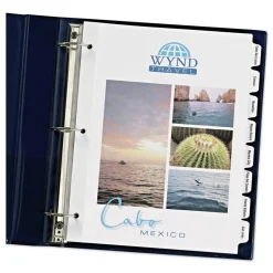 Avery Print-On 11 in. x 8.5 in. 8-Tab 3-Hole Customizable Punched Dividers - White (200/Pack)