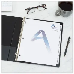 Avery Print-On 11 in. x 8.5 in. 5-Tab 3-Hole Customizable Punched Dividers - White (125/Pack)