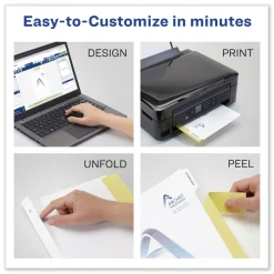 Avery Print-On 11 in. x 8.5 in. 5-Tab 3-Hole Customizable Punched Dividers - White (125/Pack)