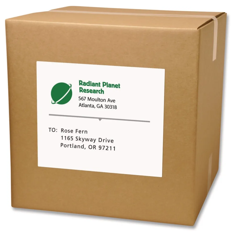 Avery White Shipping Labels-Bulk Packs, Inkjet/Laser Printers, 8.5 x 11, White, 500/Carton